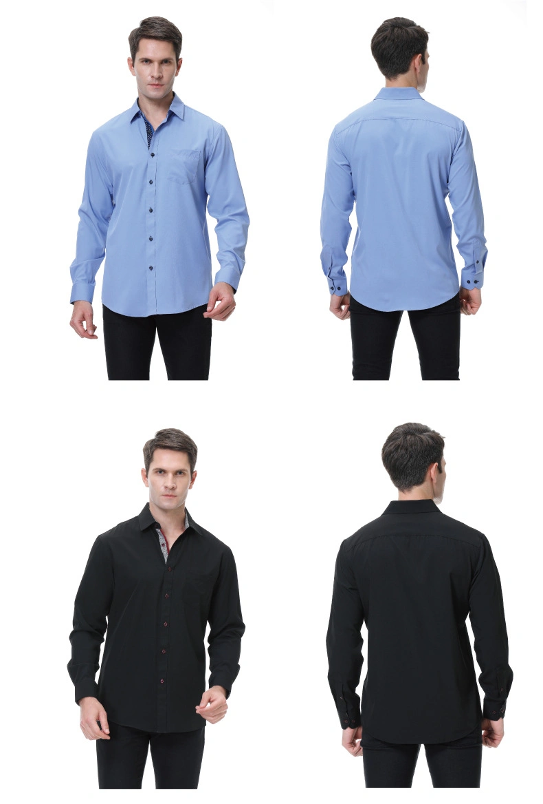 2023 New Custom 100% Cotton Men&prime; S Slim/Loose Dress Shirt Blouse Long Sleeve Casual Formal Business Shirts for Men