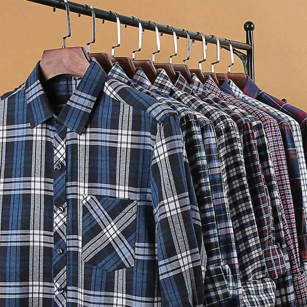 Wholesale Custom Plaid Formal Flannel Shirt Men