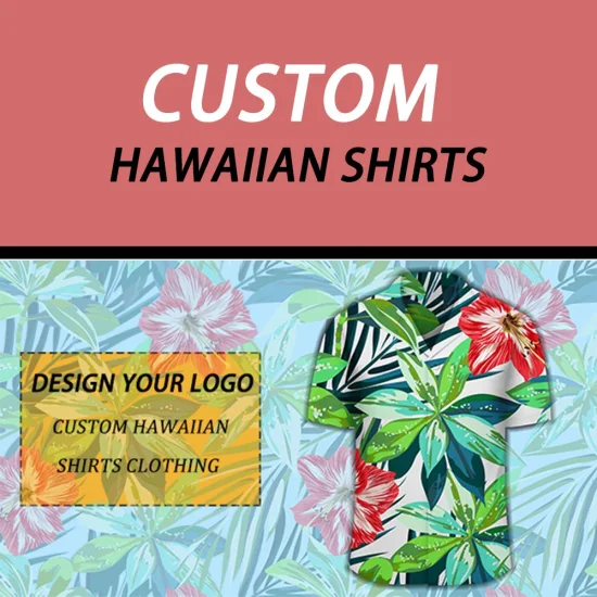 Custom Printed Design Funny 100% Cotton Short Sleeve Men′s Hawaiian Shirt