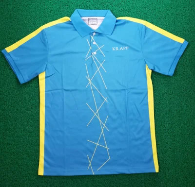 100% Polyester Mens Golf Polo T Shirts Custom Uniform Short Sleeve Polo Shirt with Custom Logo Printed
