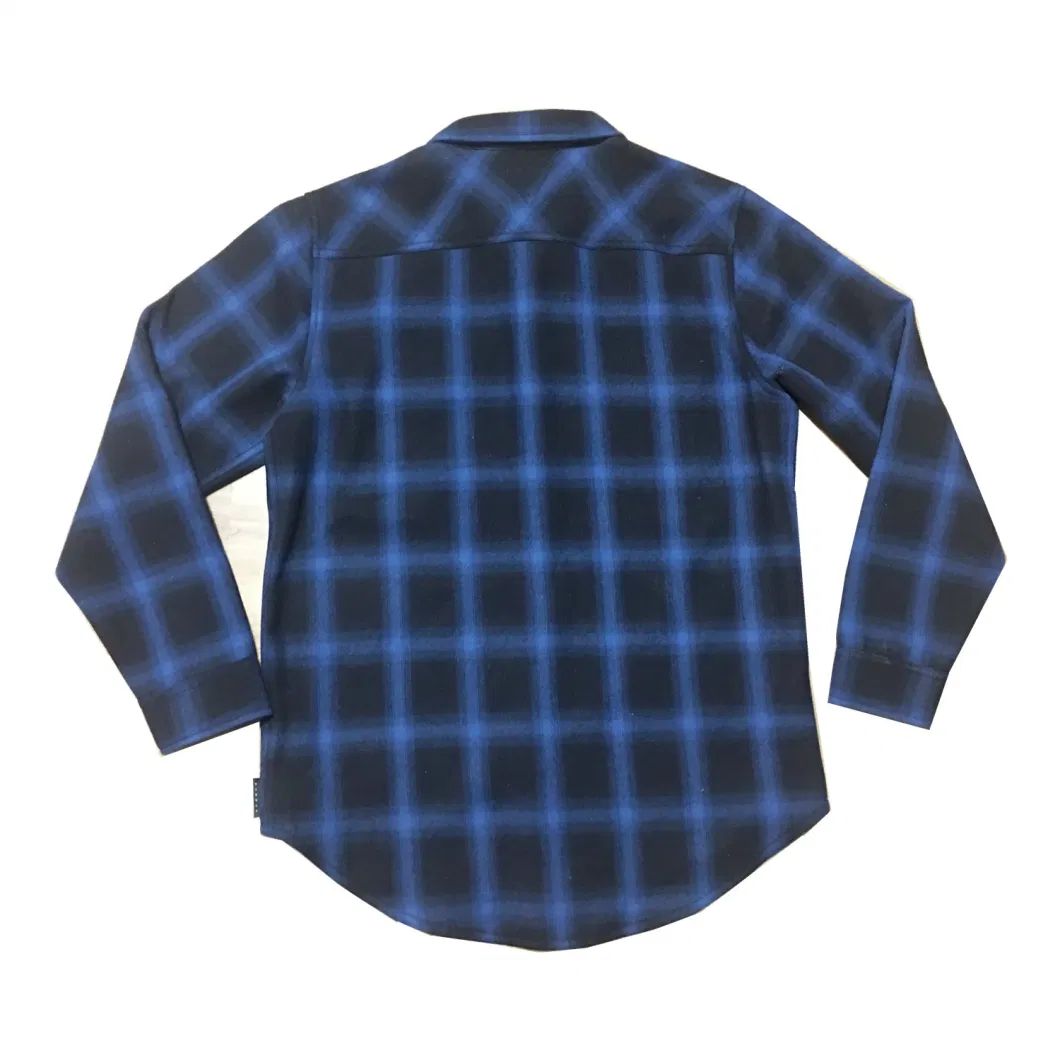 Men&prime;s Plaid Flannel Bonded Fleece Woven Shirts